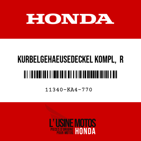 image de 11340-KA4-770 KURBELGEHAEUSEDECKEL KOMPL,  R