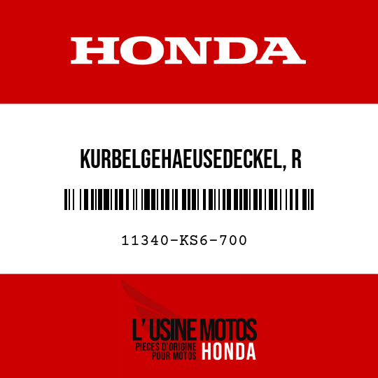 image de 11340-KS6-700 KURBELGEHAEUSEDECKEL, R