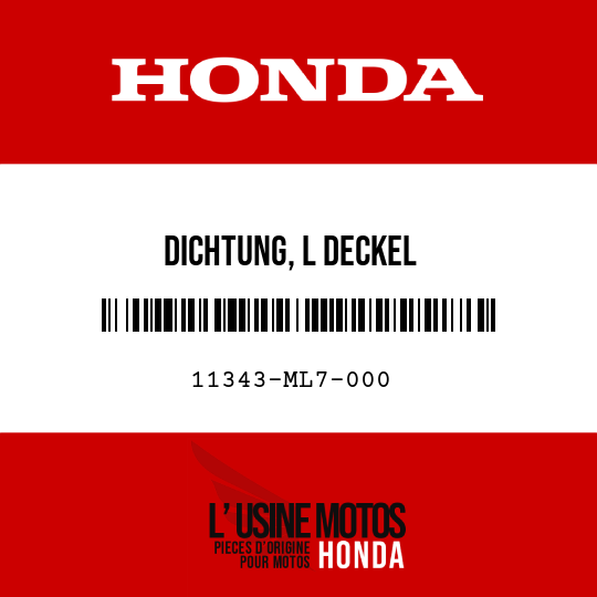 image de 11343-ML7-000 DICHTUNG, L DECKEL