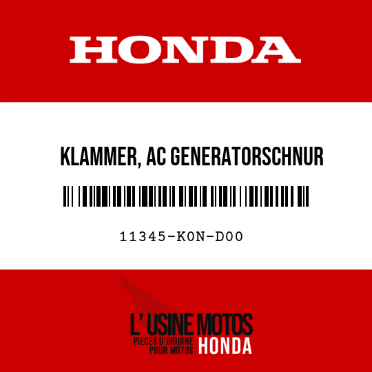image de 11345-K0N-D00 KLAMMER, AC GENERATORSCHNUR