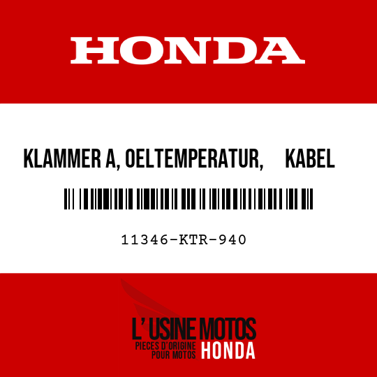 image de 11346-KTR-940 KLAMMER A, OELTEMPERATUR, KABEL