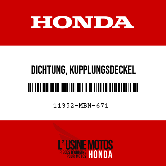image de 11352-MBN-671 DICHTUNG, KUPPLUNGSDECKEL