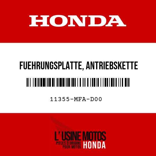 image de 11355-MFA-D00 FUEHRUNGSPLATTE, ANTRIEBSKETTE