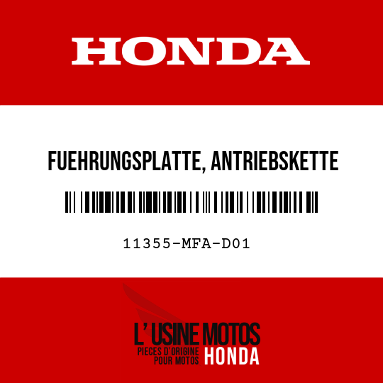 image de 11355-MFA-D01 FUEHRUNGSPLATTE, ANTRIEBSKETTE