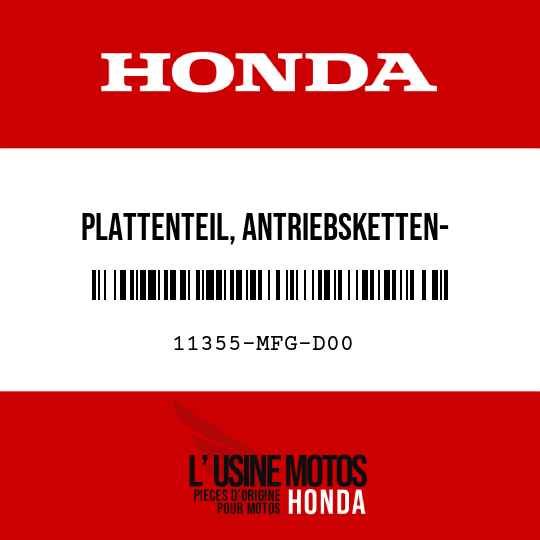 image de 11355-MFG-D00 PLATTENTEIL, ANTRIEBSKETTEN- FUEHRUNG