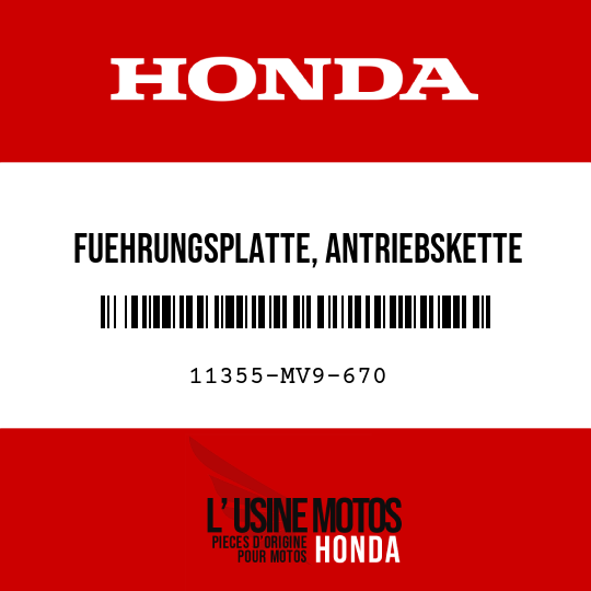 image de 11355-MV9-670 FUEHRUNGSPLATTE, ANTRIEBSKETTE