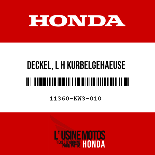 image de 11360-KW3-010 DECKEL, L H KURBELGEHAEUSE