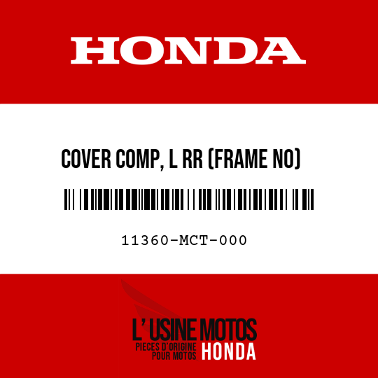 image de 11360-MCT-000 COVER COMP, L RR (FRAME NO)