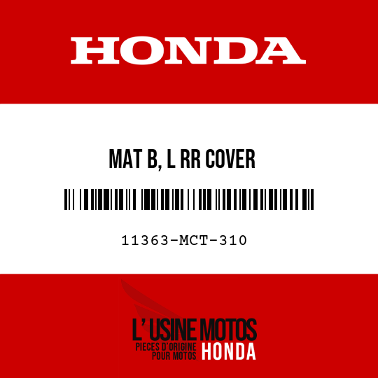image de 11363-MCT-310 MAT B, L RR COVER
