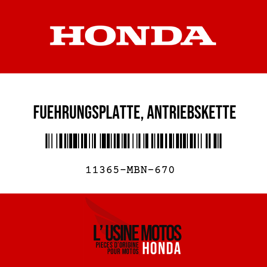 image de 11365-MBN-670 FUEHRUNGSPLATTE, ANTRIEBSKETTE
