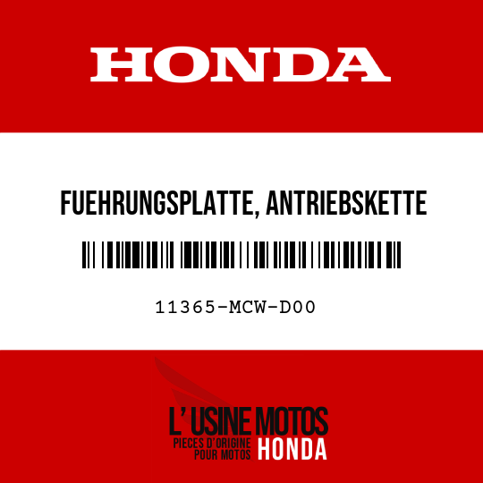 image de 11365-MCW-D00 FUEHRUNGSPLATTE, ANTRIEBSKETTE