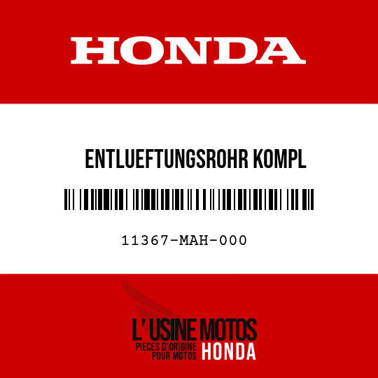 image de 11367-MAH-000 ENTLUEFTUNGSROHR KOMPL
