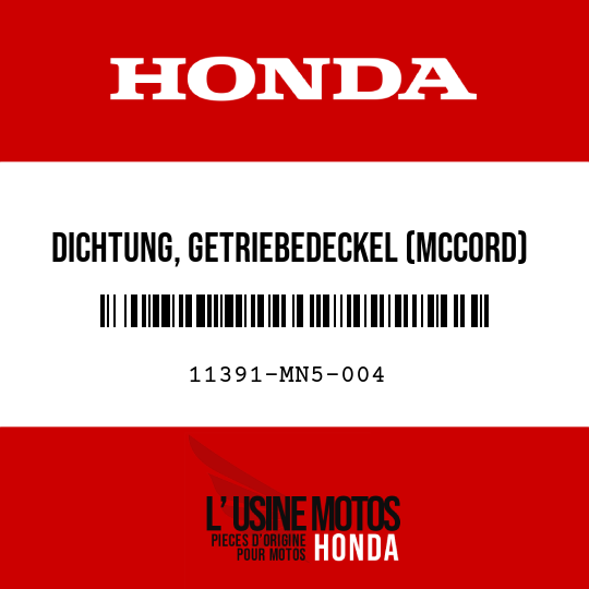 image de 11391-MN5-004 DICHTUNG, GETRIEBEDECKEL (MCCORD)