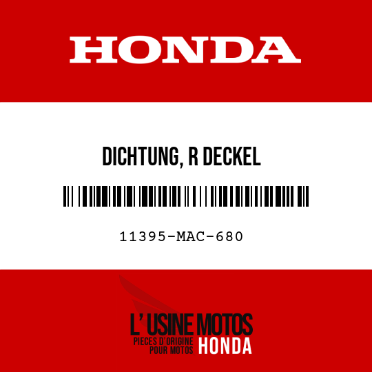 image de 11395-MAC-680 DICHTUNG, R DECKEL