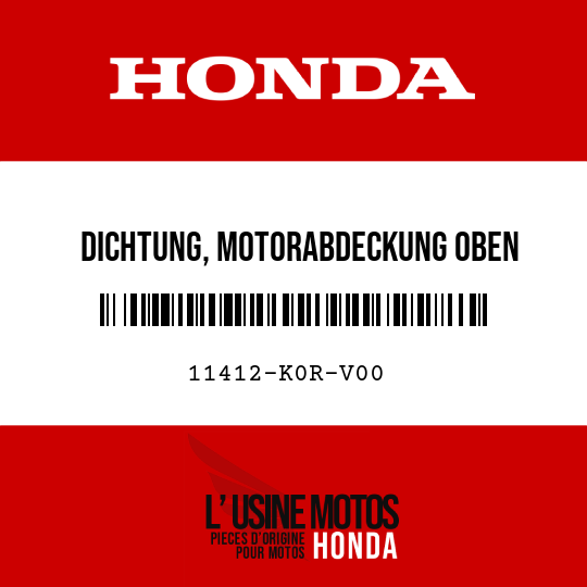 image de 11412-K0R-V00 DICHTUNG, MOTORABDECKUNG OBEN