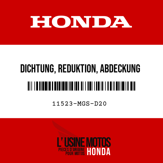 image de 11523-MGS-D20 DICHTUNG, REDUKTION, ABDECKUNG