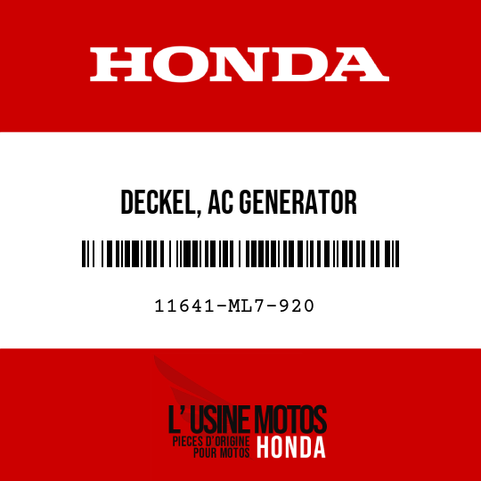 image de 11641-ML7-920 DECKEL, AC GENERATOR