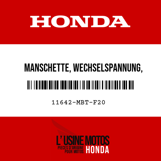 image de 11642-MBT-F20 MANSCHETTE, WECHSELSPANNUNG, GENERATORABDECKUNG