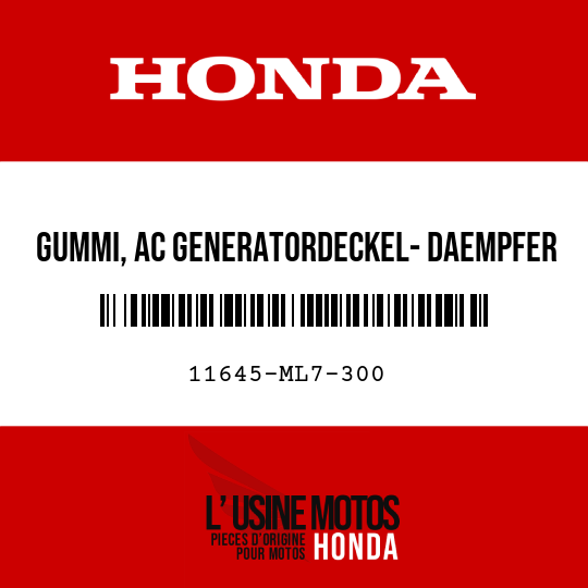 image de 11645-ML7-300 GUMMI, AC GENERATORDECKEL- DAEMPFER