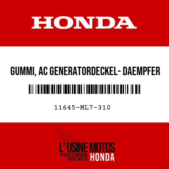 image de 11645-ML7-310 GUMMI, AC GENERATORDECKEL- DAEMPFER