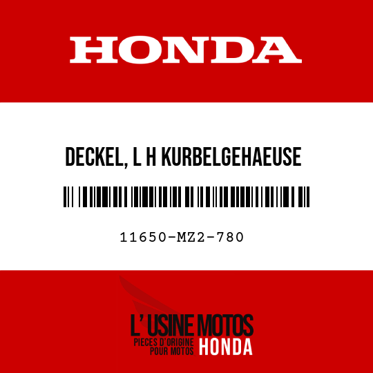 image de 11650-MZ2-780 DECKEL, L H KURBELGEHAEUSE