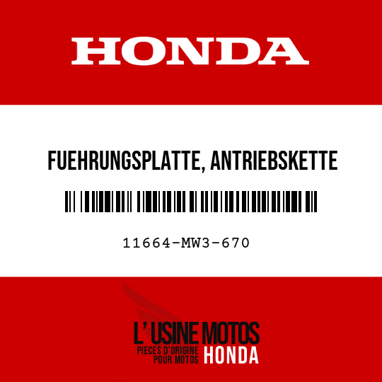 image de 11664-MW3-670 FUEHRUNGSPLATTE, ANTRIEBSKETTE