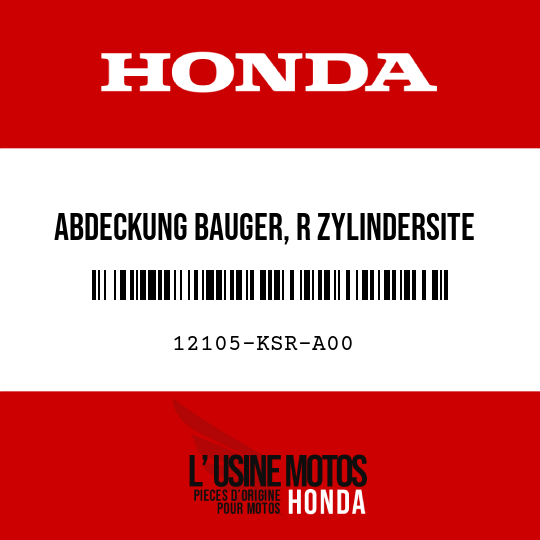 image de 12105-KSR-A00 ABDECKUNG BAUGER, R ZYLINDERSITE