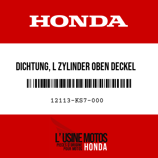 image de 12113-KS7-000 DICHTUNG, L ZYLINDER OBEN DECKEL