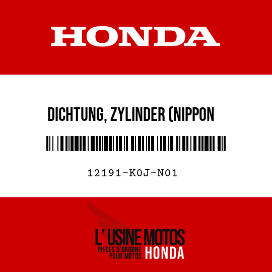 image de 12191-K0J-N01 DICHTUNG, ZYLINDER (NIPPON LEAKLESS)