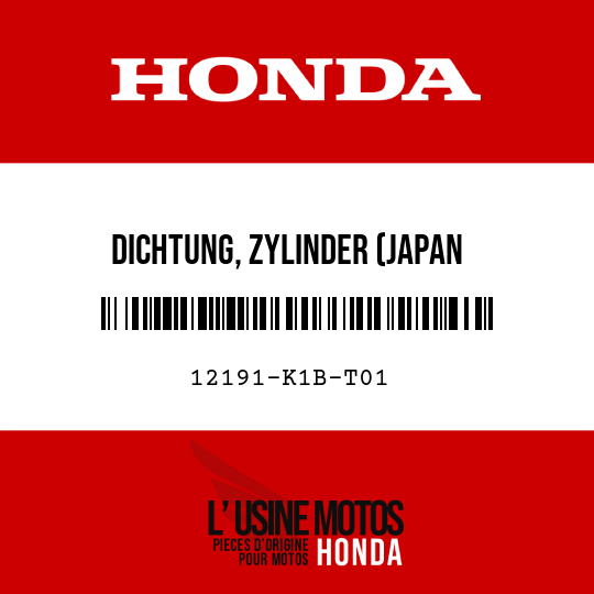 image de 12191-K1B-T01 DICHTUNG, ZYLINDER (JAPAN METALLDICHTUNG)