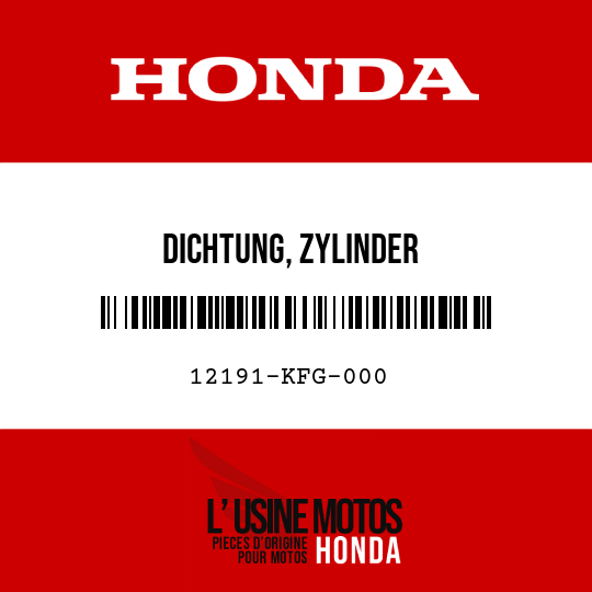 image de 12191-KFG-000 DICHTUNG, ZYLINDER