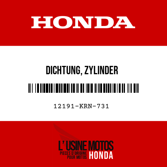 image de 12191-KRN-731 DICHTUNG, ZYLINDER