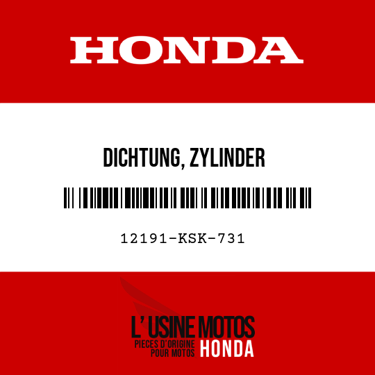 image de 12191-KSK-731 DICHTUNG, ZYLINDER