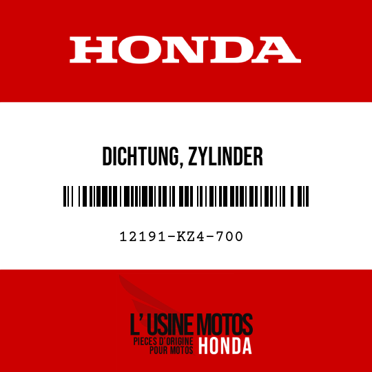 image de 12191-KZ4-700 DICHTUNG, ZYLINDER