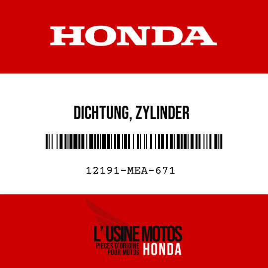 image de 12191-MEA-671 DICHTUNG, ZYLINDER