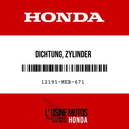 image de 12191-MEB-671 DICHTUNG, ZYLINDER