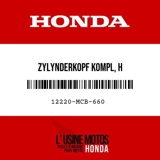 image de 12220-MCB-660 ZYLYNDERKOPF KOMPL, H