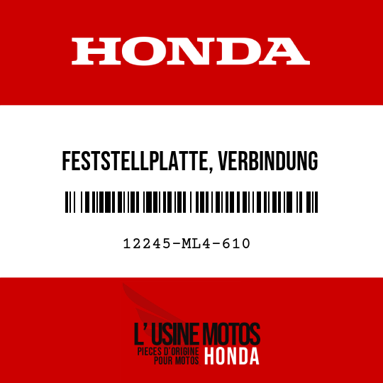 image de 12245-ML4-610 FESTSTELLPLATTE, VERBINDUNG