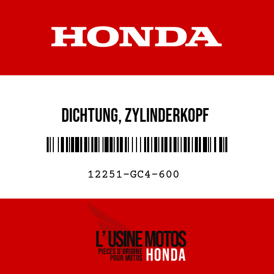 image de 12251-GC4-600 DICHTUNG, ZYLINDERKOPF