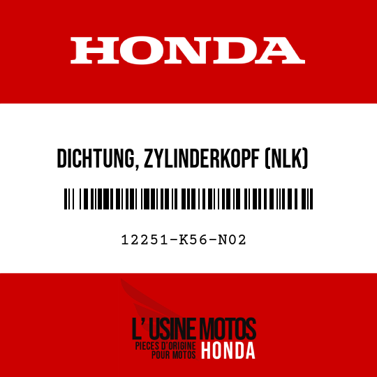 image de 12251-K56-N02 DICHTUNG, ZYLINDERKOPF (NLK)