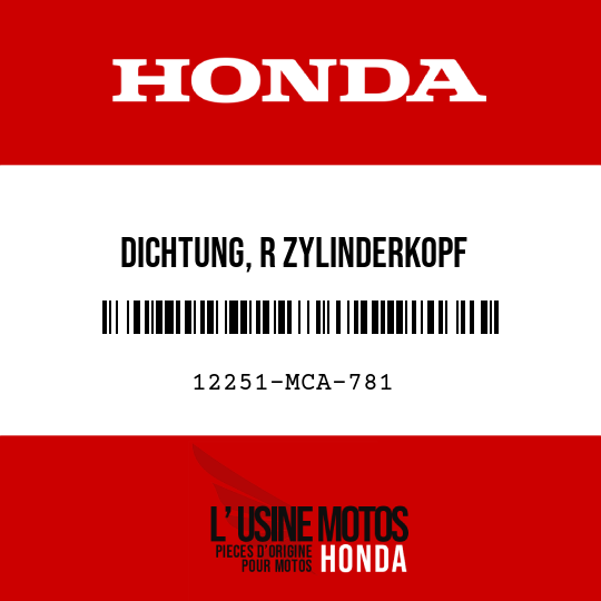 image de 12251-MCA-781 DICHTUNG, R ZYLINDERKOPF