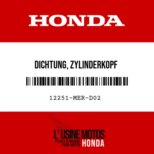 image de 12251-MER-D02 DICHTUNG, ZYLINDERKOPF