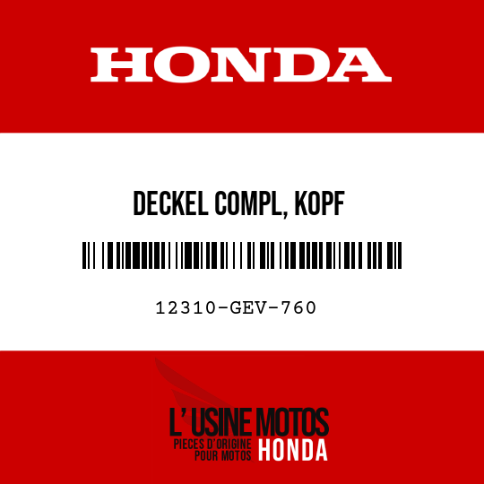 image de 12310-GEV-760 DECKEL COMPL, KOPF