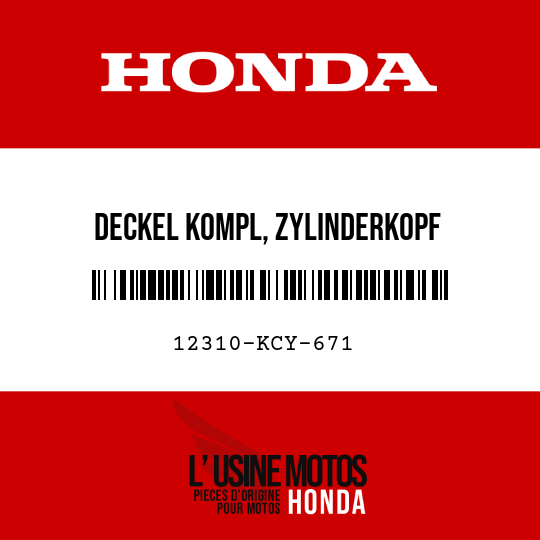 image de 12310-KCY-671 DECKEL KOMPL, ZYLINDERKOPF