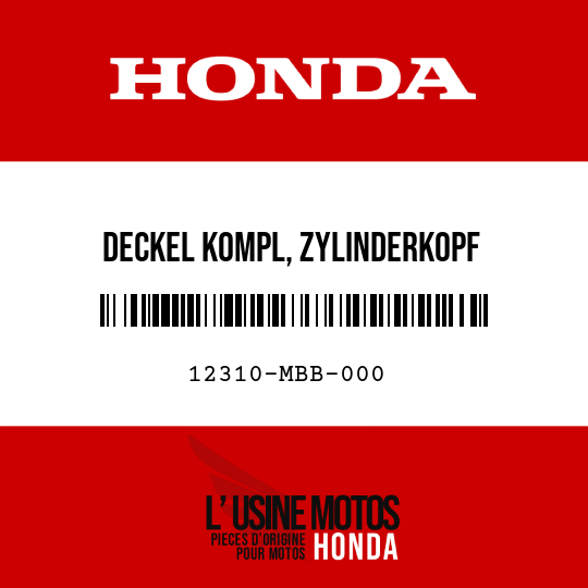 image de 12310-MBB-000 DECKEL KOMPL, ZYLINDERKOPF