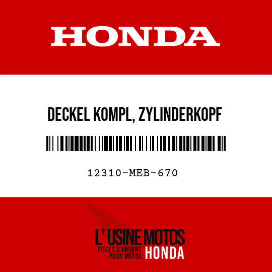 image de 12310-MEB-670 DECKEL KOMPL, ZYLINDERKOPF