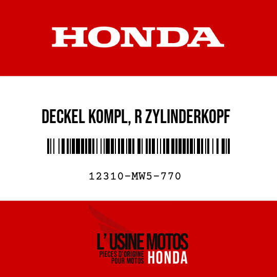 image de 12310-MW5-770 DECKEL KOMPL, R ZYLINDERKOPF