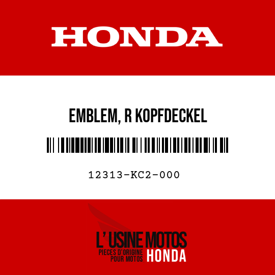 image de 12313-KC2-000 EMBLEM, R KOPFDECKEL