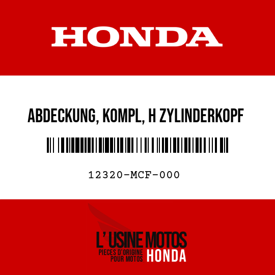 image de 12320-MCF-000 ABDECKUNG, KOMPL, H ZYLINDERKOPF