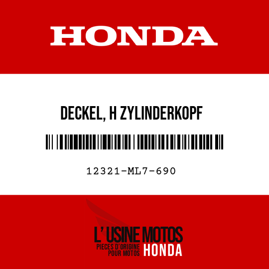 image de 12321-ML7-690 DECKEL, H ZYLINDERKOPF